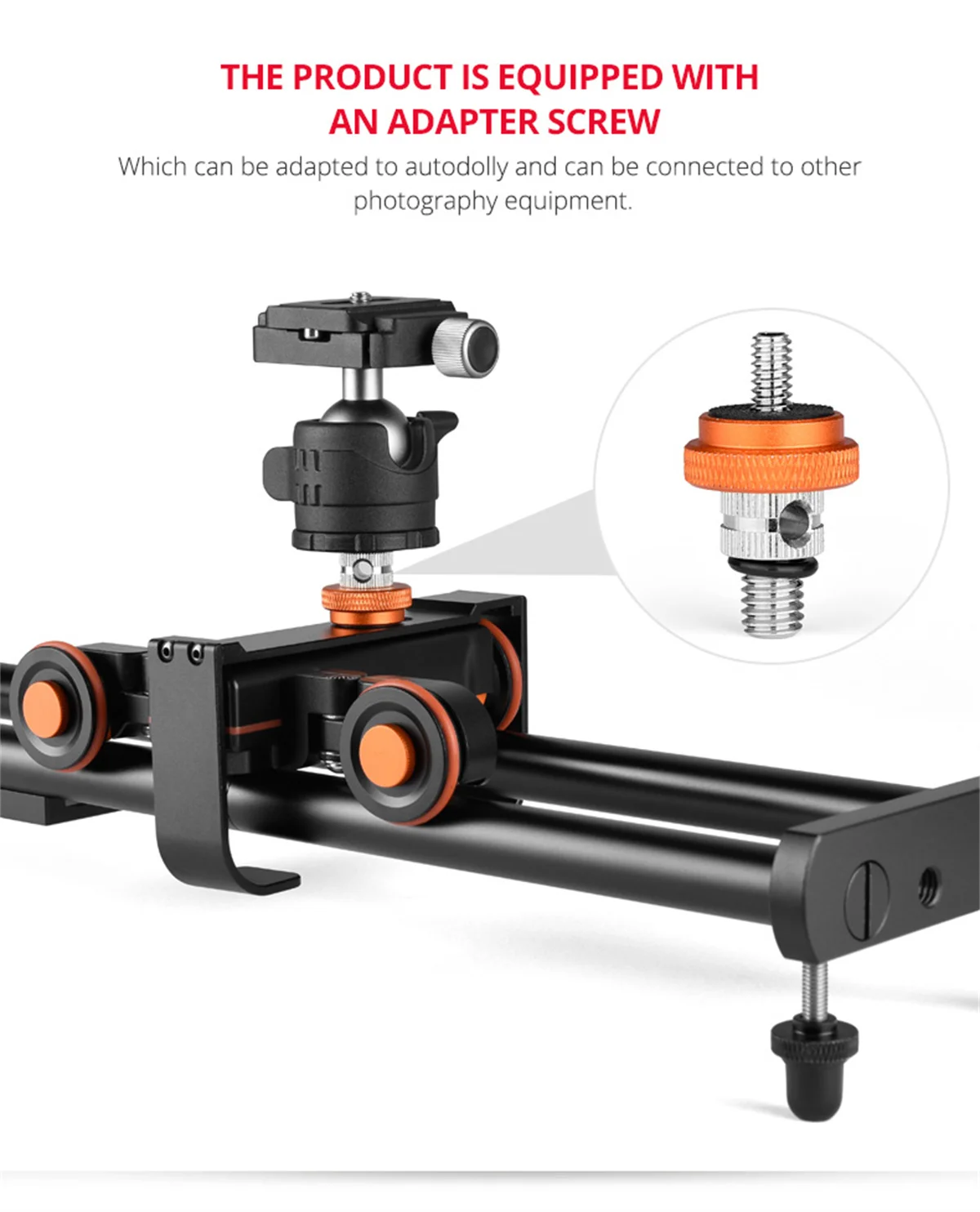 YELANGU Dolly Rail Video Stabilizer Double-Track Rail Design DSLR Camera Video Slider