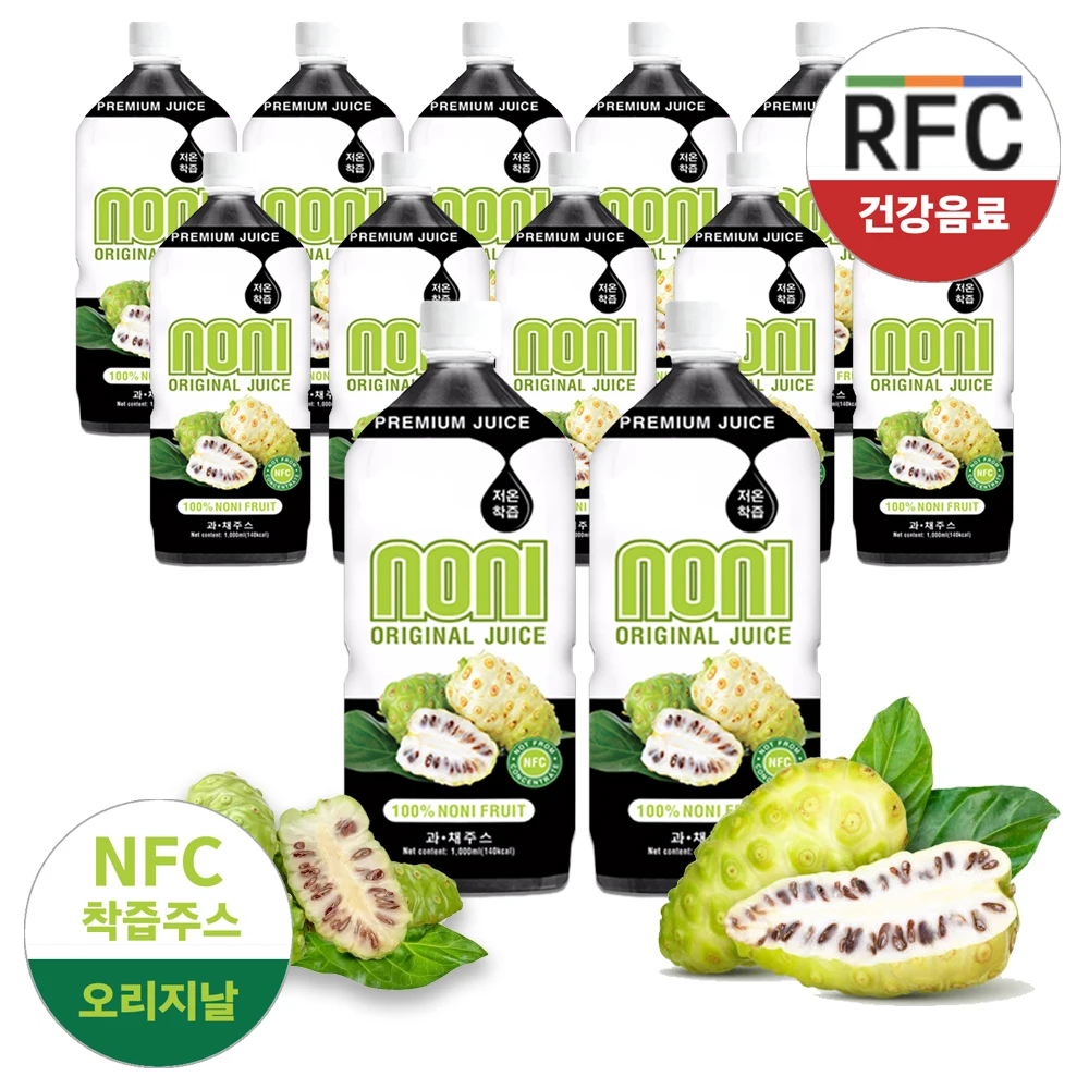 RFC Noni Juice 100% Juicy 1000mL 12 Bottles