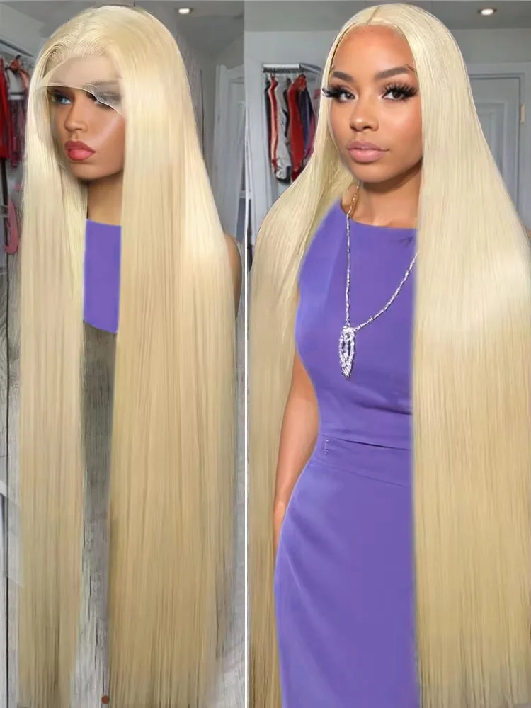 

Mossily 200 Density Straight 613 Human Hair Wigs 13x6 HD Lace Front Blonde Colored Wig Transparent Brazilian 30 40 Inch Remy Raw