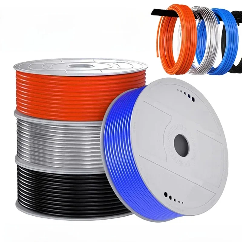 Tuyau d'air pneumatique en plastique de 10m mètres, Tube pneumatique en polyuréthane de 4mm 6mm 8mm 10mm 12mm