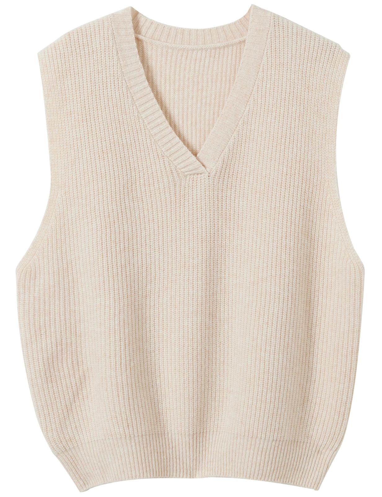 LONGMING Women's Sweater Vest 100% Merino Wool Sweater Vest V Neck 2023 Fall Winter Warm Sleeveless Knit Pullover Female clothes