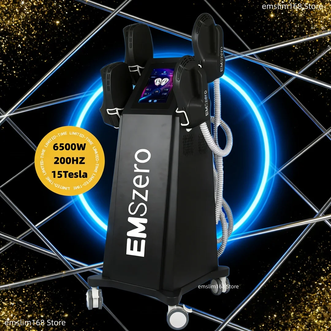 

Machines HI EMT RF EMSzero Electromagnetic Muscle Stimulator Professional Sculp 6500w 5 Handle Pelvic Girdle