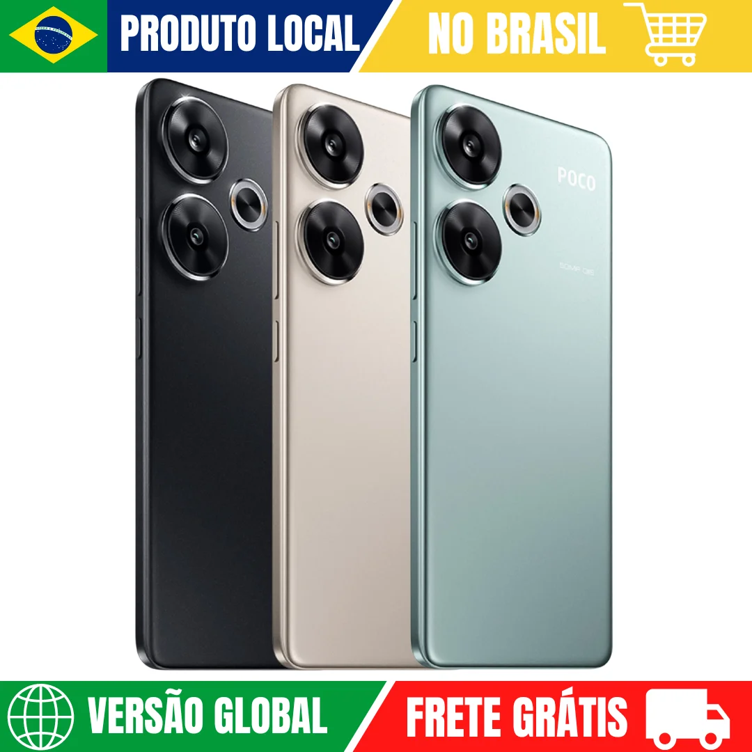 Celular Xiaomi POCO F6 5G | Câmera 50MP , Processador Qualcomm SM8635 Snapdragon 8s Gen 3 (4 nm),  Bateria 5000mah, Carregamento 120W , Versão