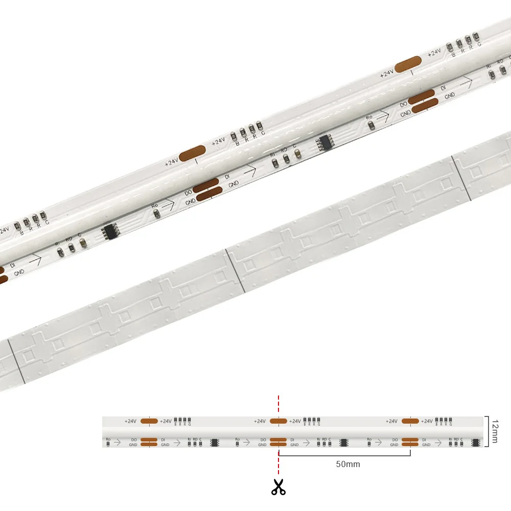 Pixel RGB COB LED Strip for Room Decor WS2811 DC 12V/24V High Density 720LED/m Flexible Smart LED Tape Lights Ribbon