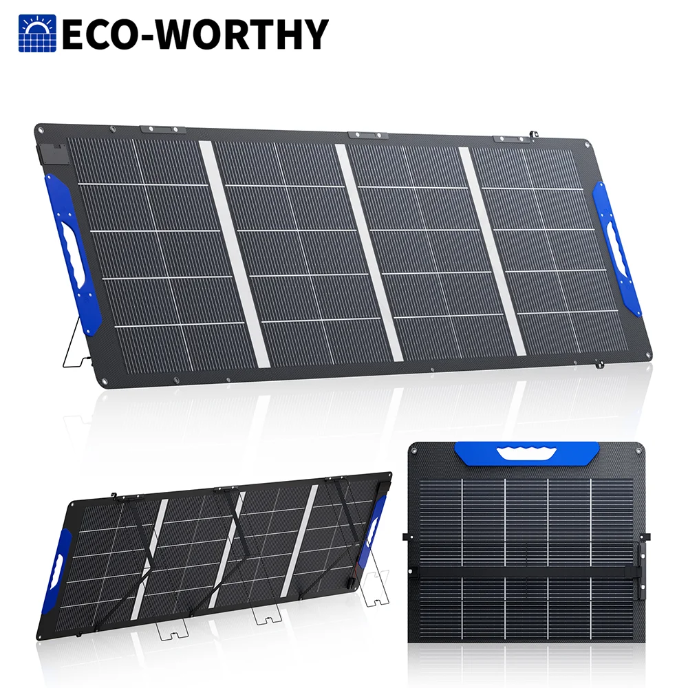 ECO-WORTHY 200W Bifacial Portable Solar Panel For RVs,Camping,and Travel