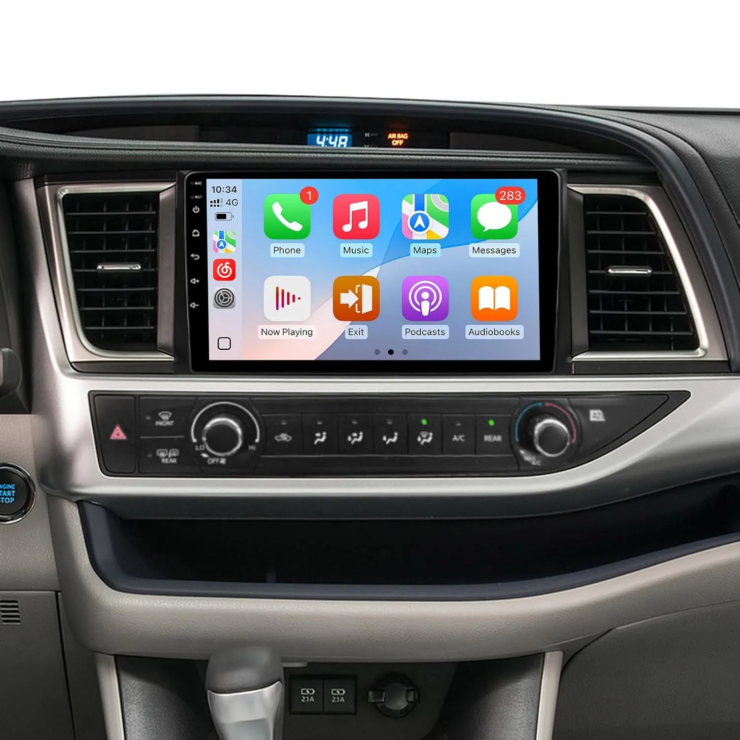 

10,1-дюймовое сенсорное радио для Highlander с беспроводным CarPlay, Android Auto, Mirrorlink и камерой заднего вида (2+32 ГБ)
