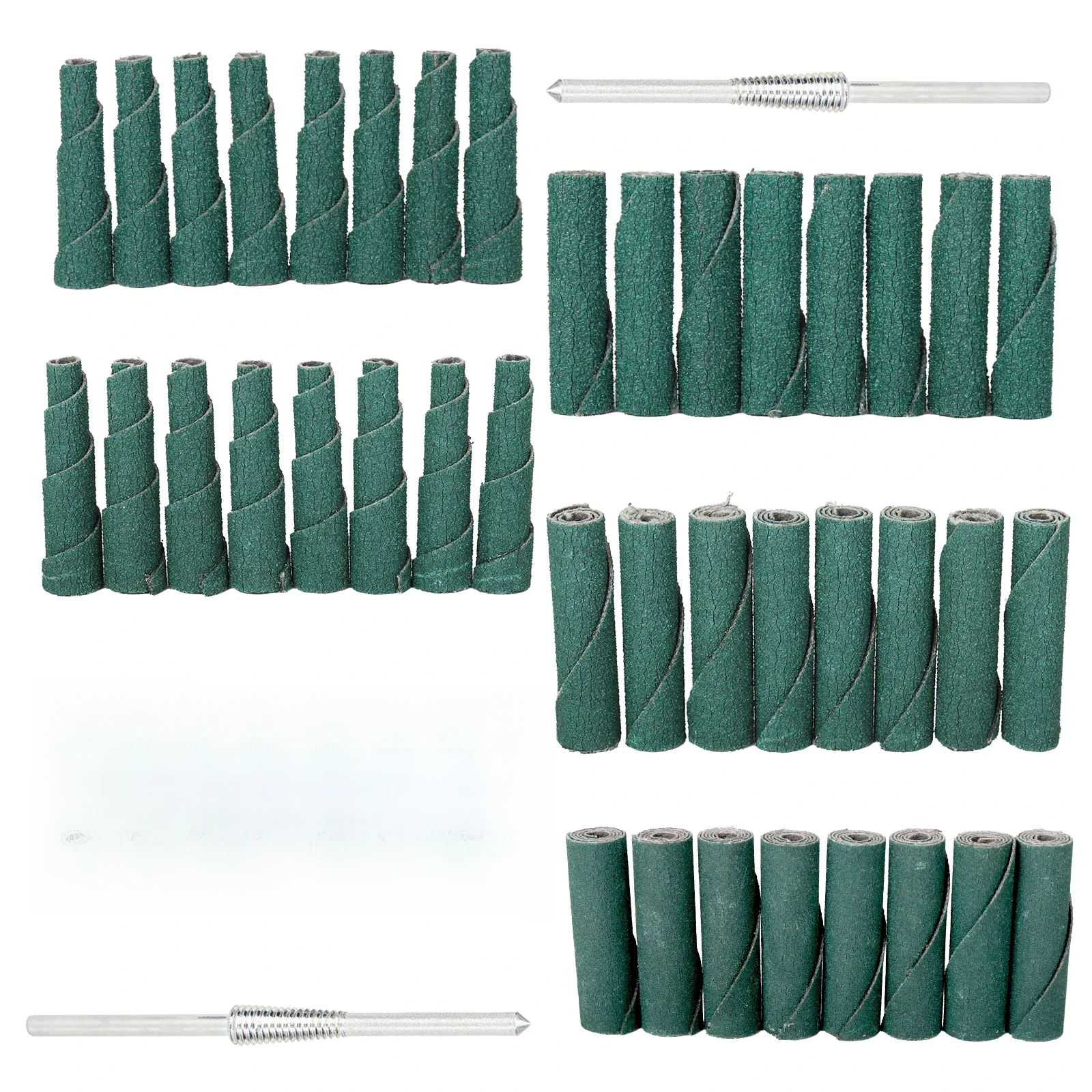 Tête de meulage de 10mm, cône à lamelles en papier de verre, accessoire Dremel, outil rotatif avec tige de 3mm