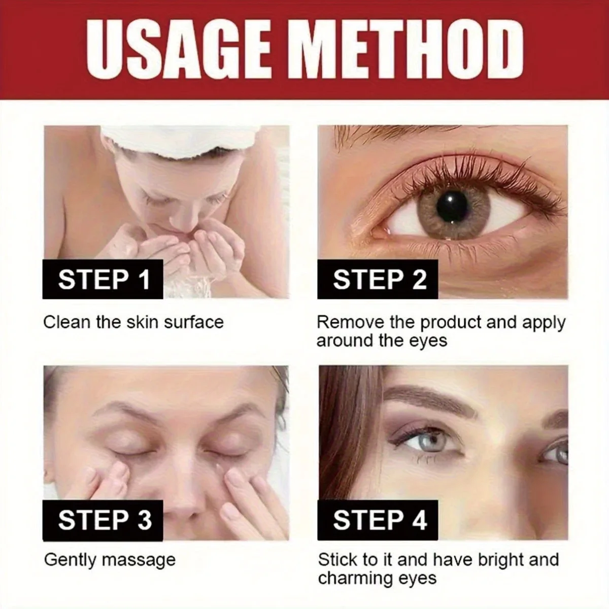 Moisturizing Eye Essence Lightweight Non Greasy Brightens Under Eye Area All Skin Types Quick Absorption Deeply Nourishes Reduce - Image 6