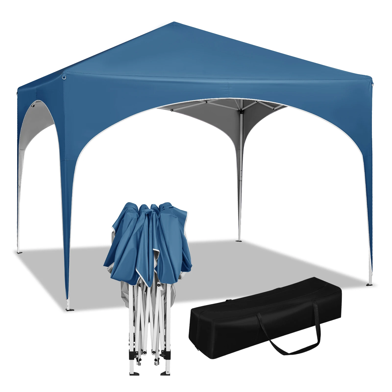 WOLTU 3x3m Party Tent Garden Gazebo Pop-Up Pavilion with Semicircle Roof for Outdoor Market Waterproof Collapsible Canopy