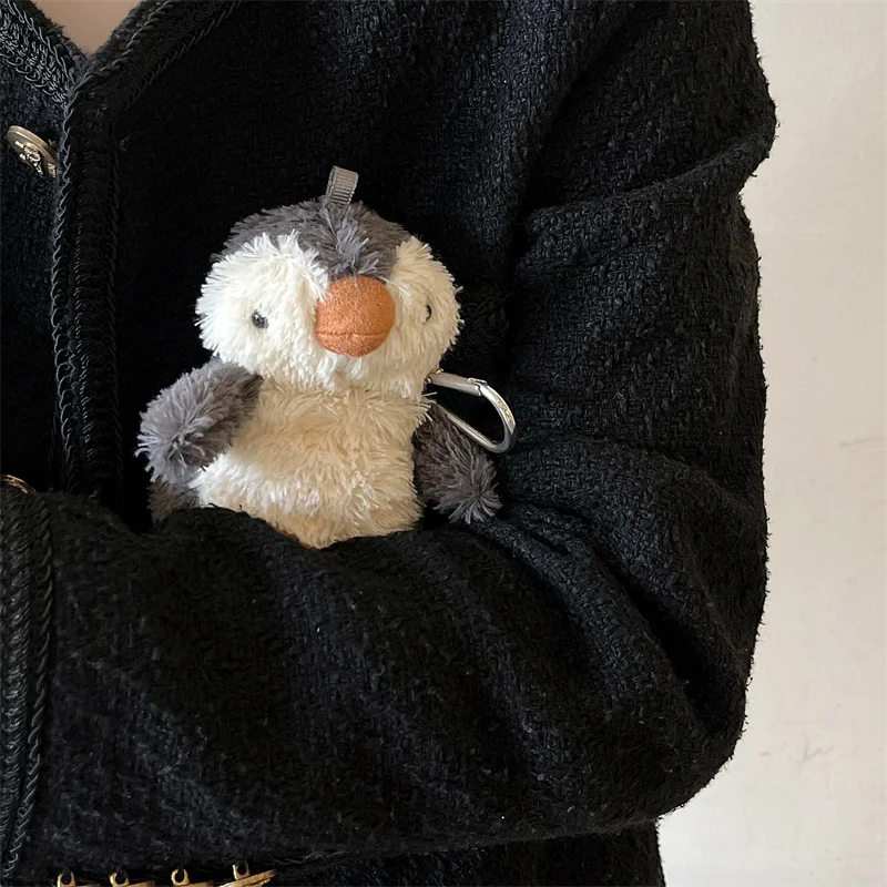 Cute fluffy Penguin headphone case for Apple Airpods 4 3 Pro 2 Cover Kawaii cartoon plush earphone charging case for Airpods Pro