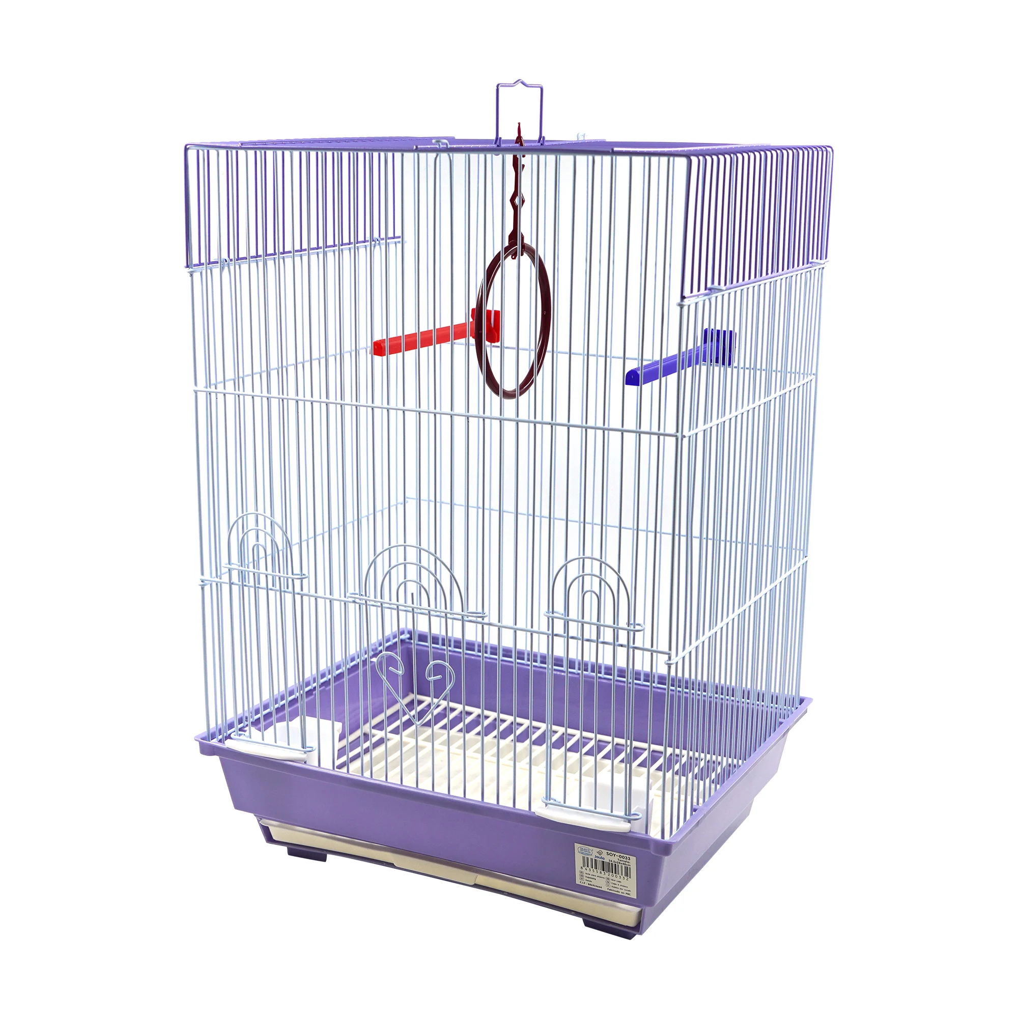 SMELL & SMILE Bird Cage Cage with Accessories, comederos, Swing, Standing Stick, 34.5x28x48cm