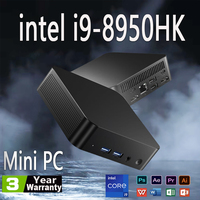 Intel Core i9- 8950HK  Gaming Mini PC Windows 11 Pro 16GB LPDDR4 1TB 2TB M.2 SSD UHD Graphics 1000Mbps WiFi 6 BT5.2 Ethernet PC