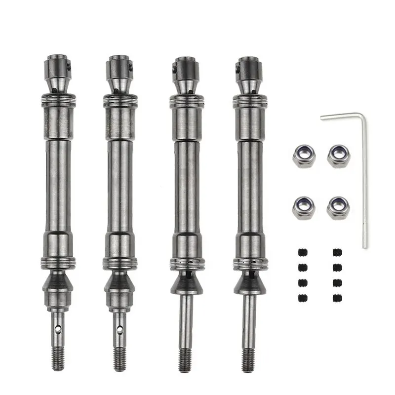 CVD Metal Cardan Shaft Model Car Drive Shaft Assembly Heavy Duty for 1/10 Traxxas Slash 4X4 Slash Rustler VXL Stampede 4X4 VXL