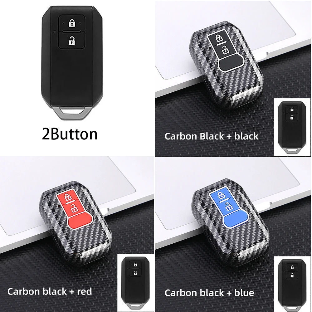 Funda de carbono para llave de coche, accesorio para Suzuki Swift Hybrid 2023, jimney, Baleno, Ignis, XL7, Monopoly, ERTIGA, precise Wagon R
