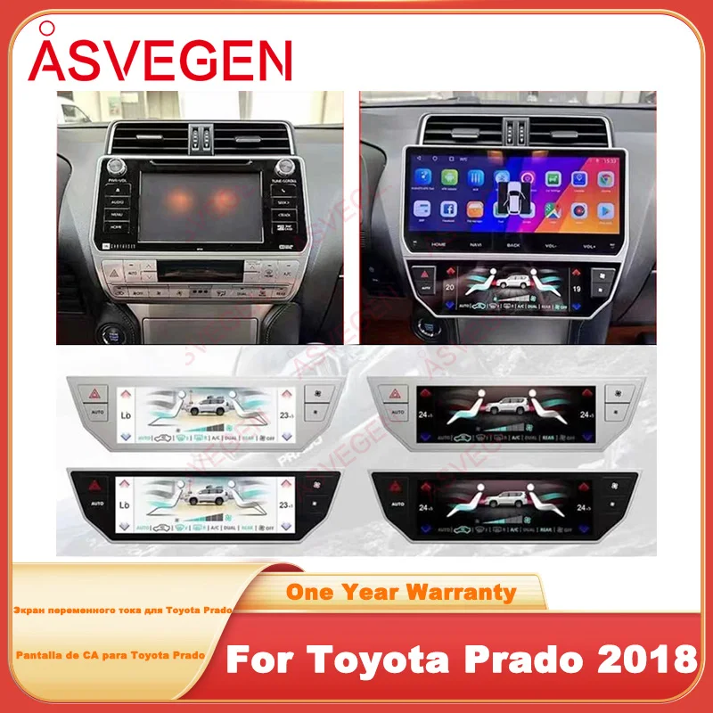 

7” AC Panel Screen For Toyota Prado Land Cruiser 2018-2023 Air Conditioning LCD Multimedia Android Car Radio Touch Climate Board