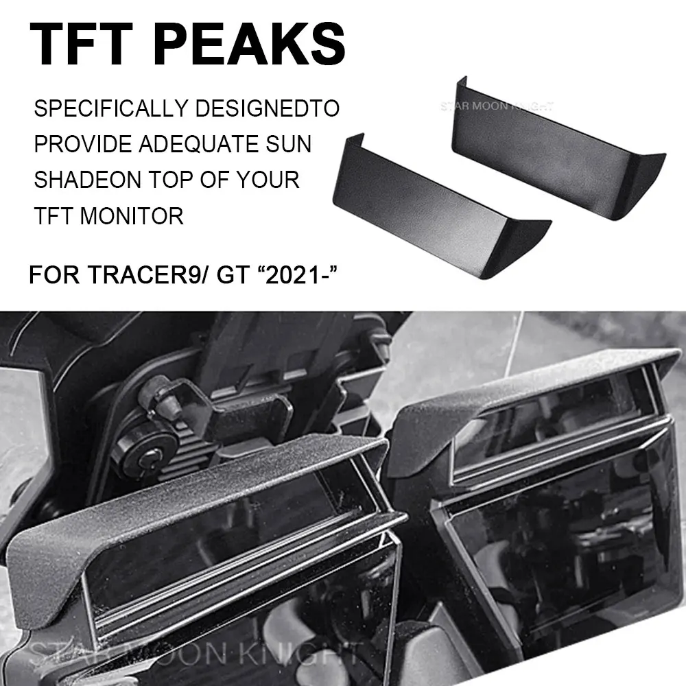 

Мотоцикл для Yamaha Tracer 9 Tracer9 GT 2021 2022 2023-аксессуары TFT Peaks Инструментальная шляпа Солнцезащитный козырек Крышка метра Защита