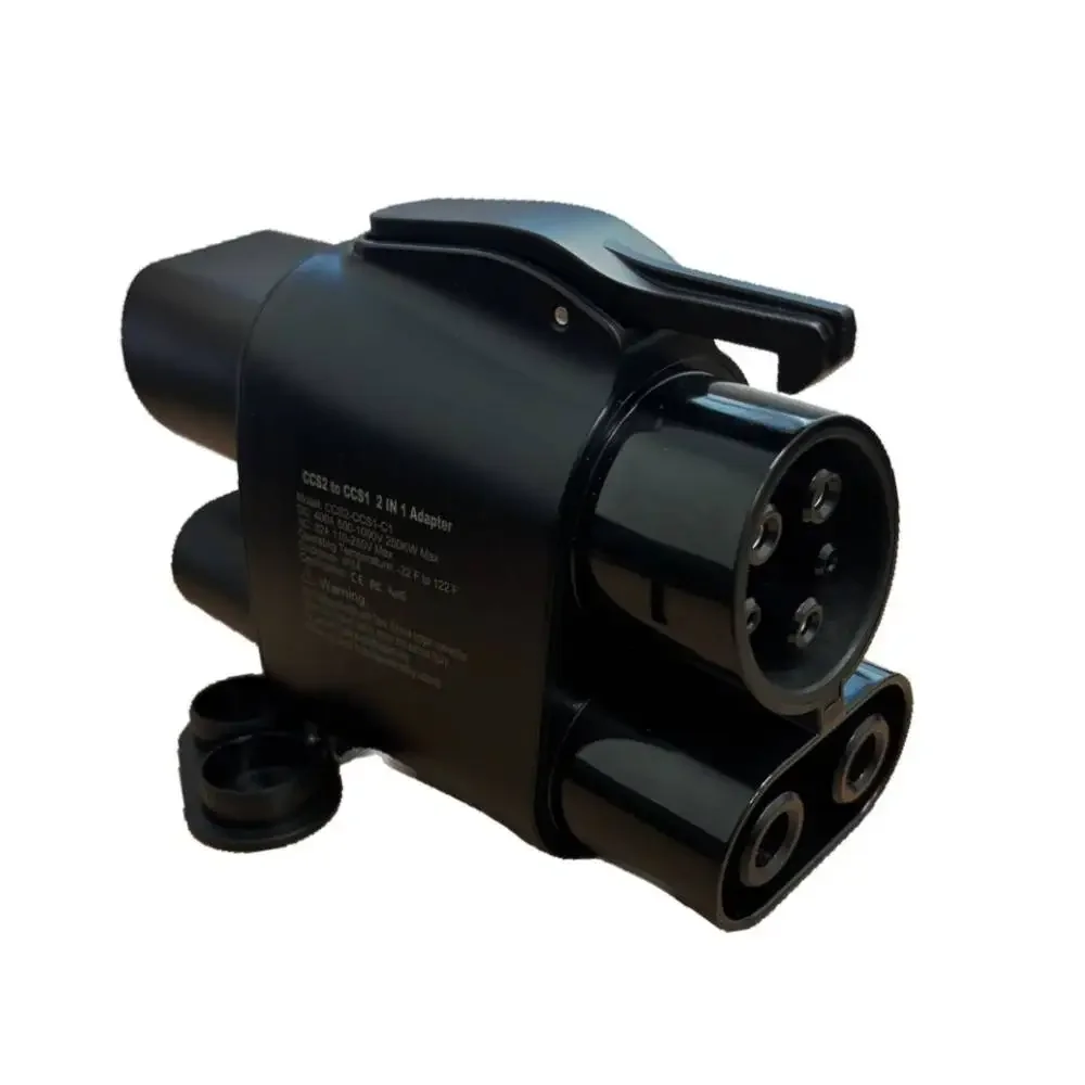 Beret CCS2 إلى CCS1 محول شاحن EV Adpater DC 1000V 250A وAC 32A EV موصل شاحن أسود IEC62196 إلى SAE j1772 #4