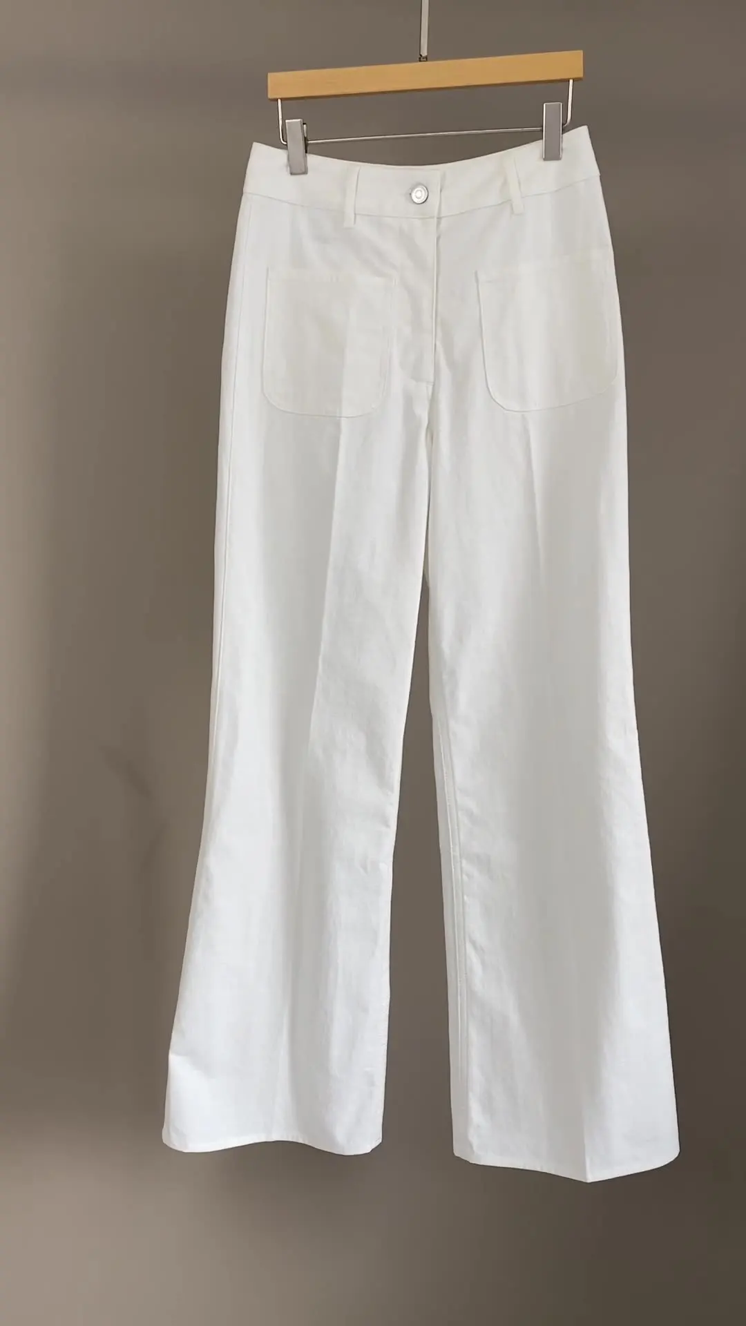 

25 Women's Spring Summer New All-match White Straight Casual Pants Trousers