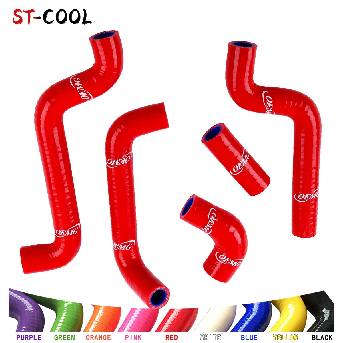 For 1996-2009 Aprilia RS 125 RS125 2008 2007 06 05 04 03 02 01 00 1999 98 97 Motorcycle Radiator Hoses Kit Silicone Tubes 5Pcs