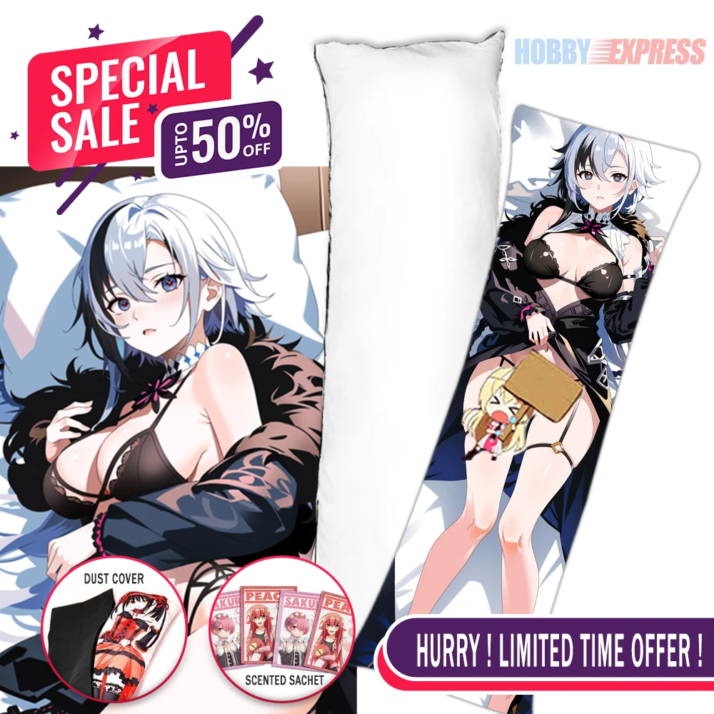 Hobby Express Anime Dakimakura Japanese Otaku Waifu Life Size Print Hugging Body Pillow Cover Arlecchino Genshin Impact 23815