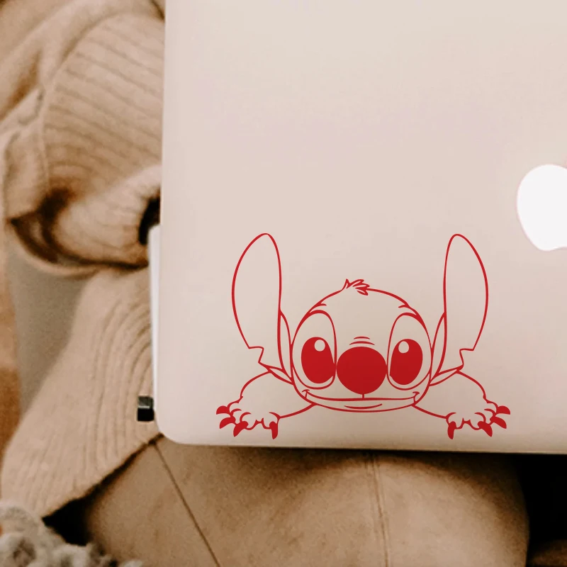 Car Styling Vinyl Sticker Stitch Is Peeping You Decals for Car Window Bumper Laptop Decoration, Bathroom Toilet Decal Decor