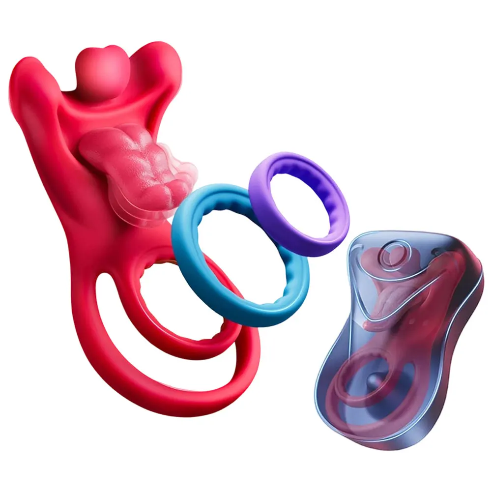 Penis Ring Ejaculation Delay Vibrating Cock Ring Multi Frequency Vibration Silicone Waterproof Prostate Massager Adult Sex Toy