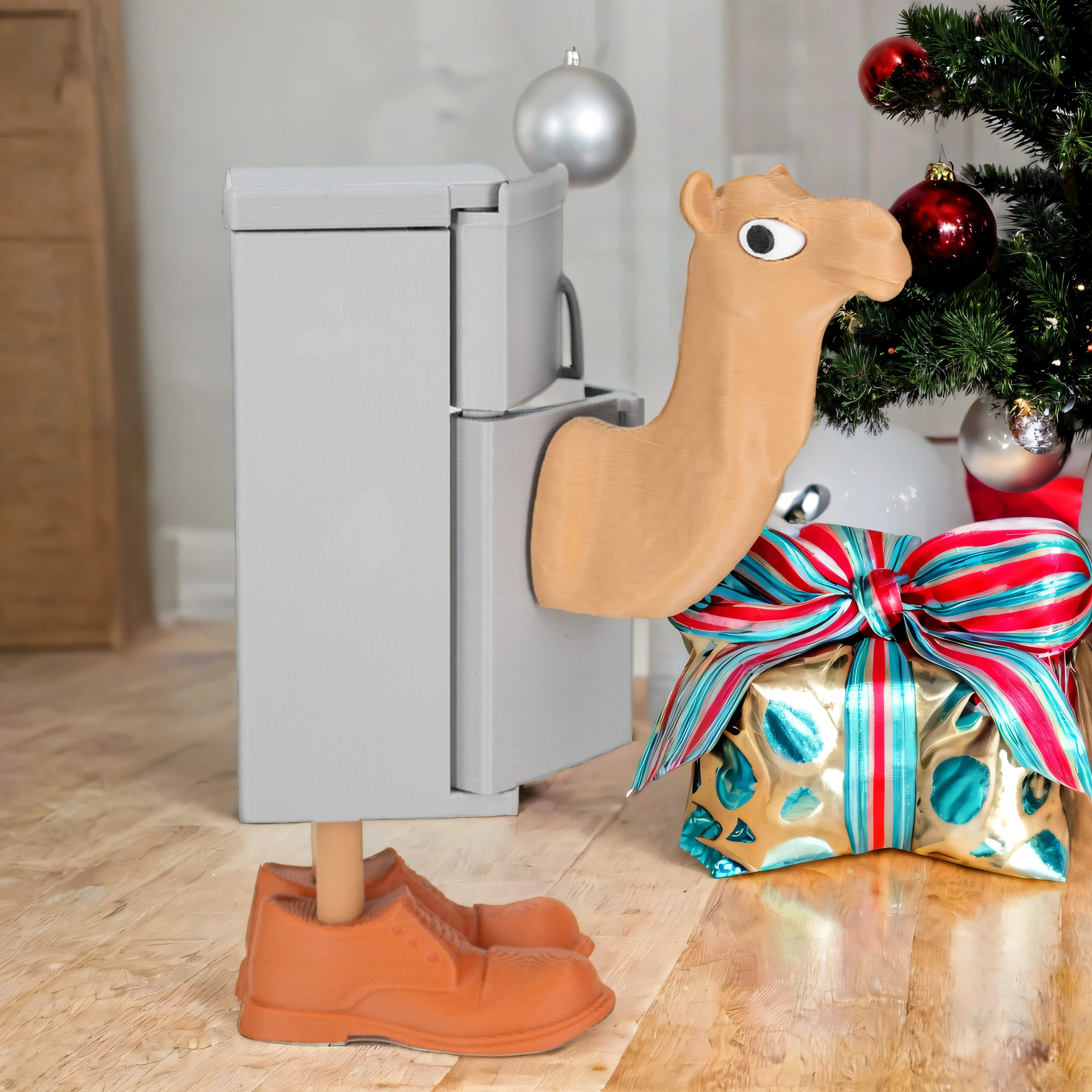 زخرفة الجمل الإبداعية للثلاجة على شكل حيوان كرتوني لتزيين سطح المكتب المنزلي، ديكور مثير للاهتمام لمكتب المكتب