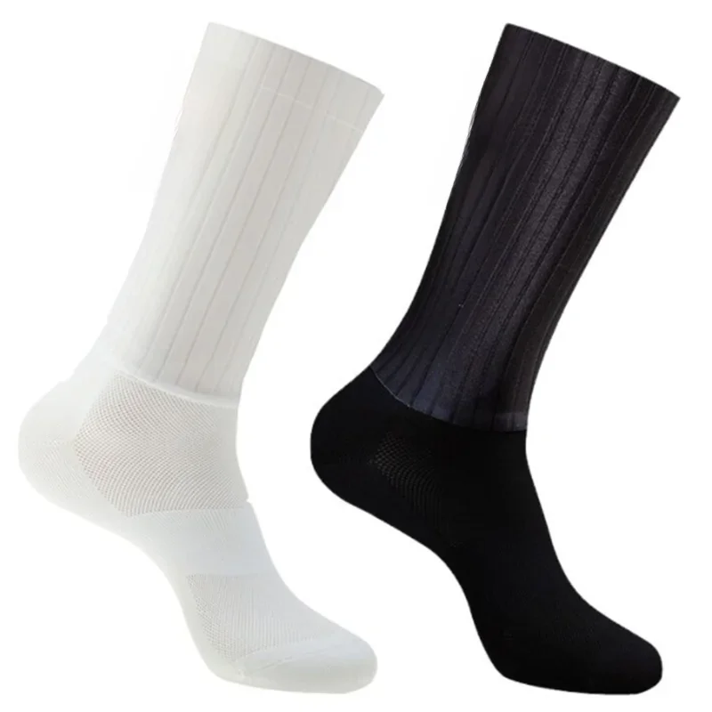 AliExpress Anti Slip Silicone Summer Aero Socks Whiteline Cycling Socks Men Bicycle Sport Running Bike Socks