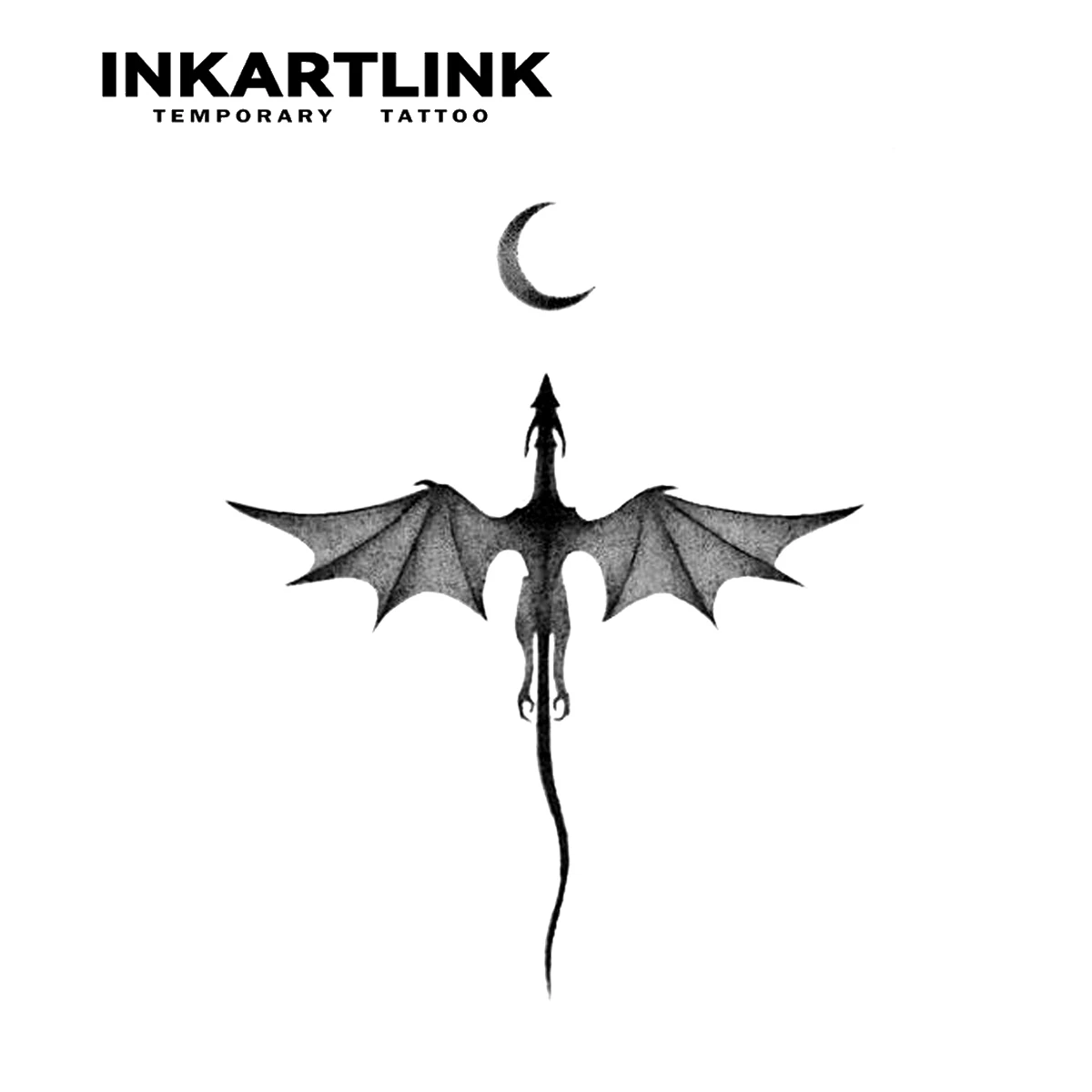 وشم الزاحف المجنح المؤقت، آخر حتى 15 يومًا، ملصق سحري شبه دائم مقاوم للماء بتقنية جديدة. #3