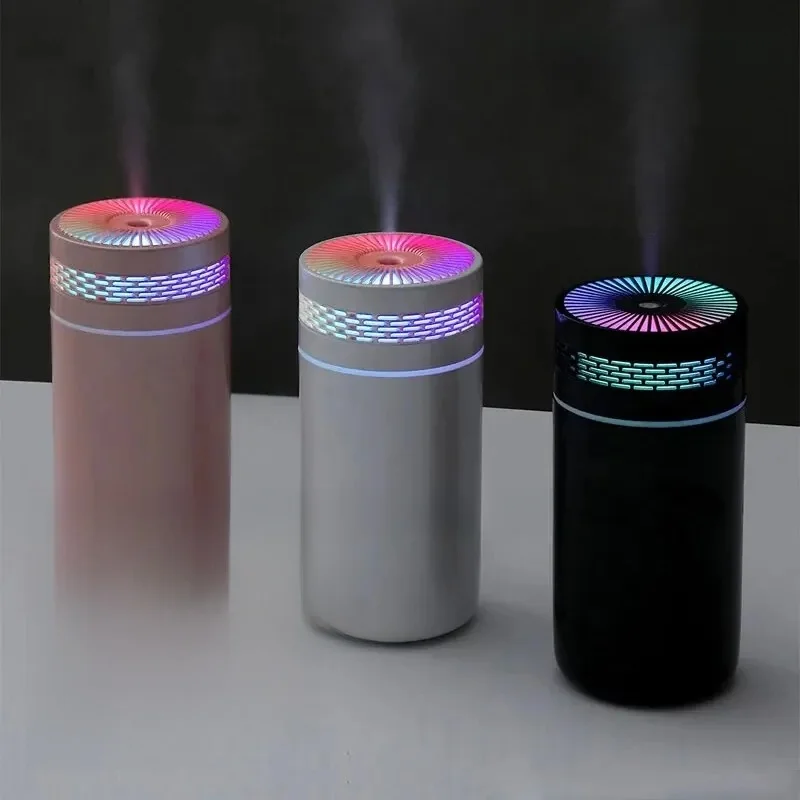 250ML samochodowy nawilżacz powietrza przenośna Mini nawilżacz powietrza natryskowa z lampką LED zasilaną przez USB do sypialni i podróży — zdjęcie 2