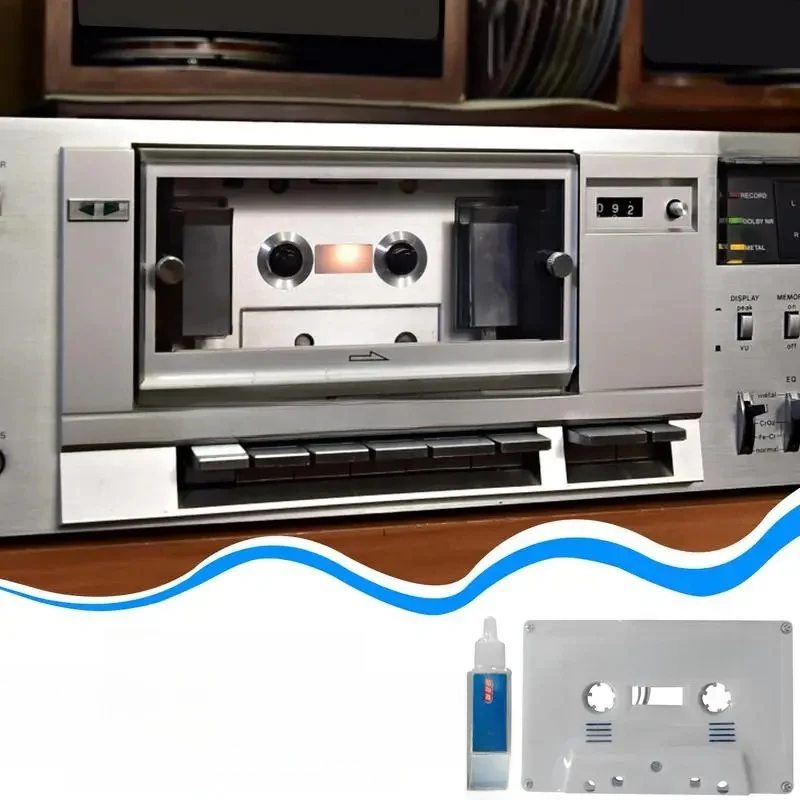 Nettoyeur de tête de Cassette, Kit d'entretien de Cassette, ensemble d'entretien Audio, dépoussiérage Compact pour enregistreur domestique Boombox, utilisation automatique