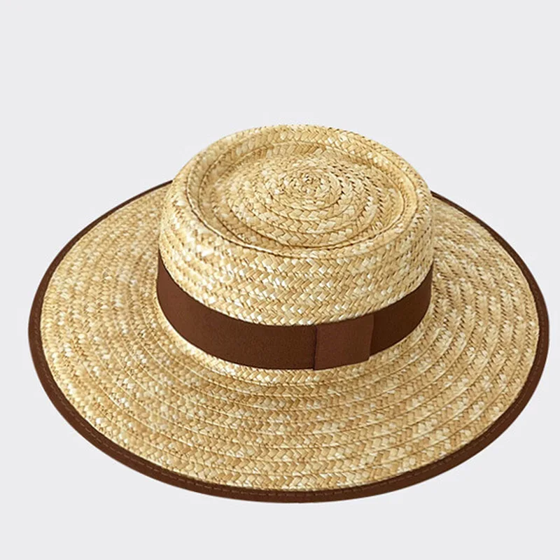 Womens Mens Wide Brim Straw Panama Hat Fedora Summer Beach Sun Hat UPF Straw Hat for Women