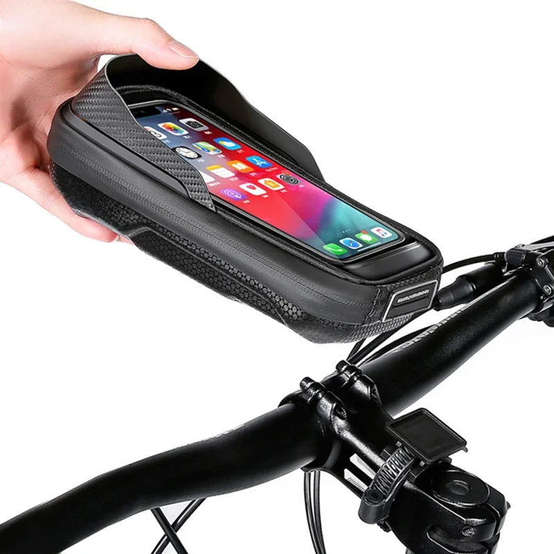 AliExpress Wild Man Rainproof Bicycle Bag Phone 6.8inch Bike Handlebar Bag TPU Touch Screen Cycling Stem Bag