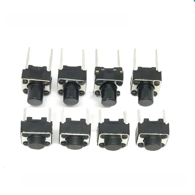 50 sztuk Tactile Tact Push Button mikro przełącznik środkowy 2pin 6*6*4.3/5/6/7/8/9/10mm 6x6x5 — zdjęcie 2