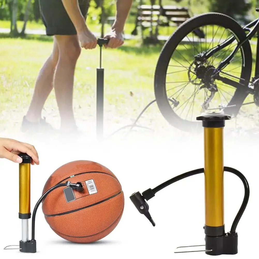 AliExpress Mini Bicycle Pump Inflator Cycling Manual High Pressure Bike Pumps Air Ball Pumping For Football Basketball Bikes Accessori P8U4