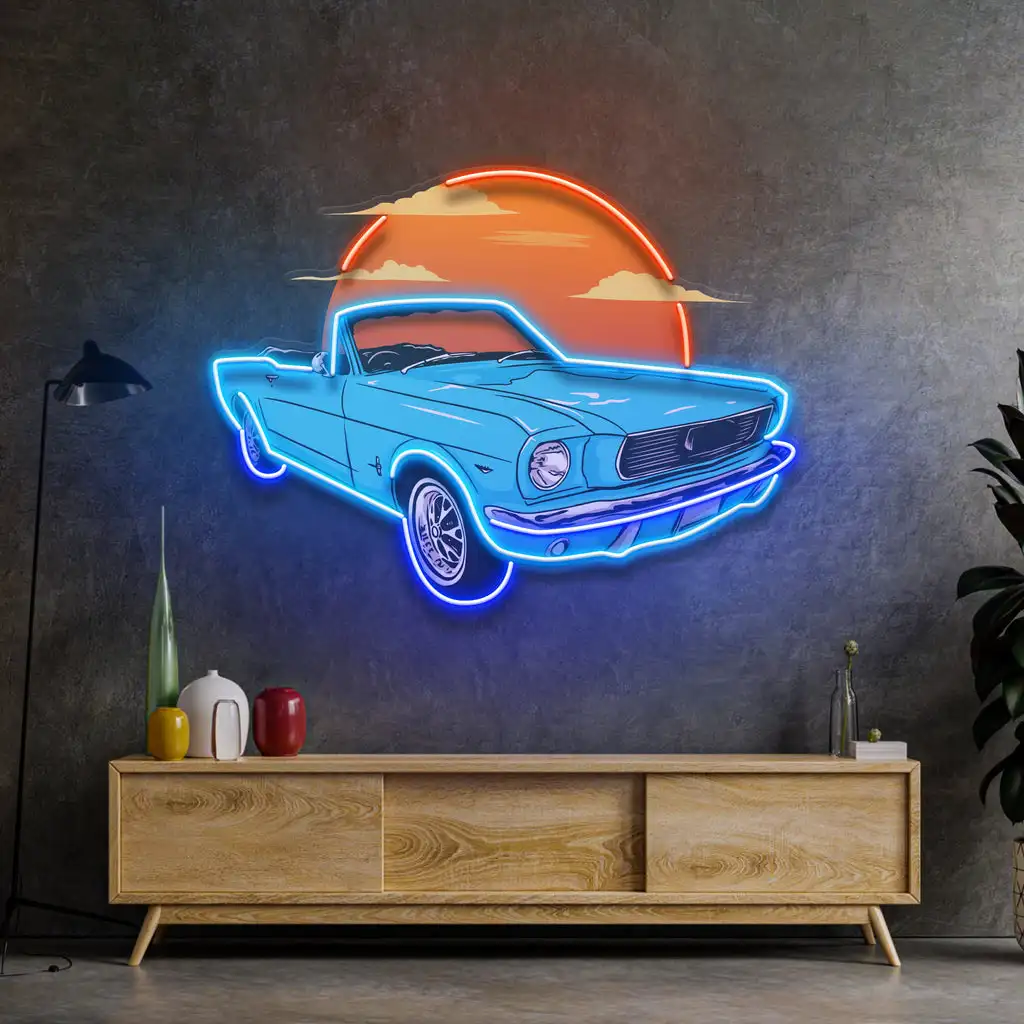 Car Neon Sign Custom Car Business Shop Wall Decor Garage Bar Beer Car Club Sign for Home Office Store Man Cave Neon Art Neon