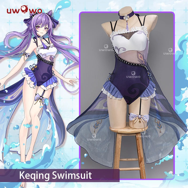 

IN STOCK UWOWO Genshin Impact Keqing Cosplay Costume Exclusive Swimsuit Yelan Yae Miko Nilou Mona Cosplay Outfits Halloween Cos