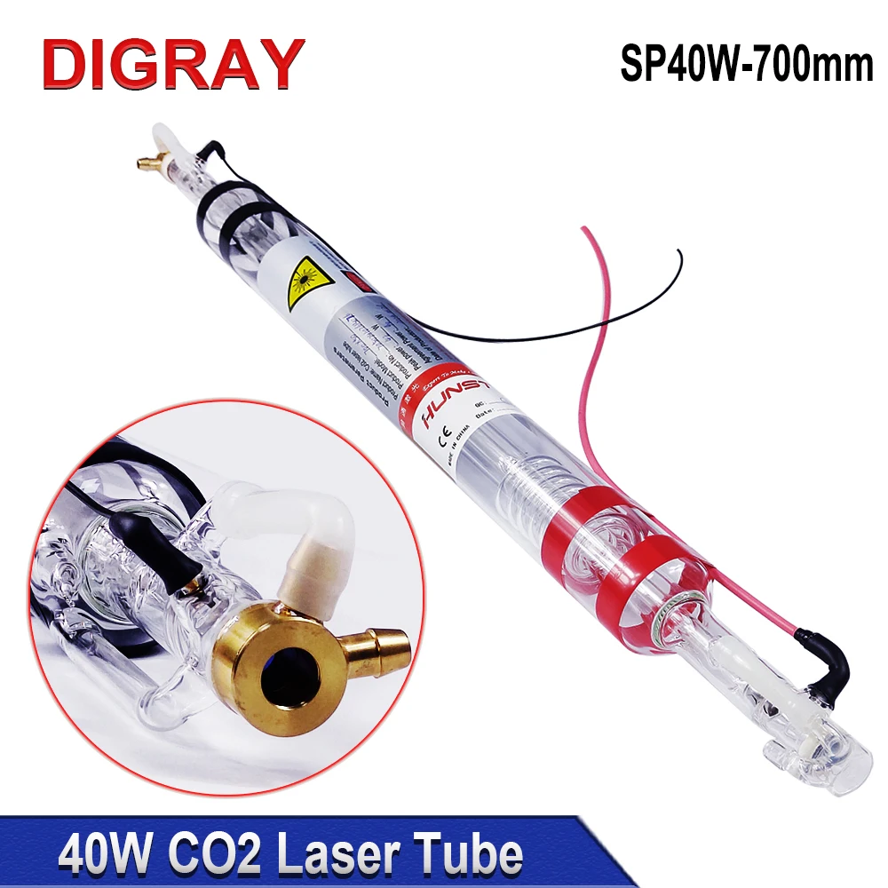 DIGRAY SP 40W Co2 Laser Tube Diameter 50mm Length 700mm Suitable for Engraving and Cutting Machine