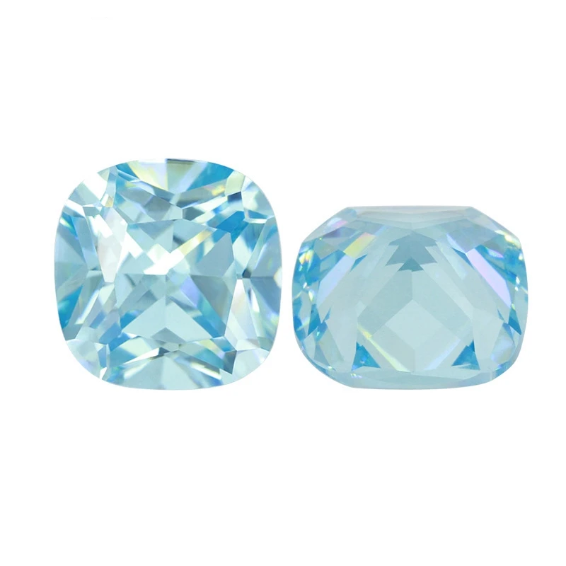 Boxed helle Farbe Aquamarin 12 × 12mm quadratischen Schnitt für Schmuck machen lose Edelstein DIY – Detail 2