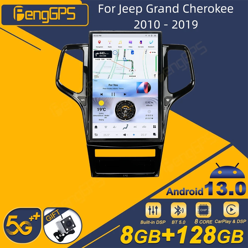 

For Jeep Grand Cherokee 2010 -2019 Android Car Radio Wireless Carplay Stereo Receiver Autoradio Multimedia Player GPS Navi Touch