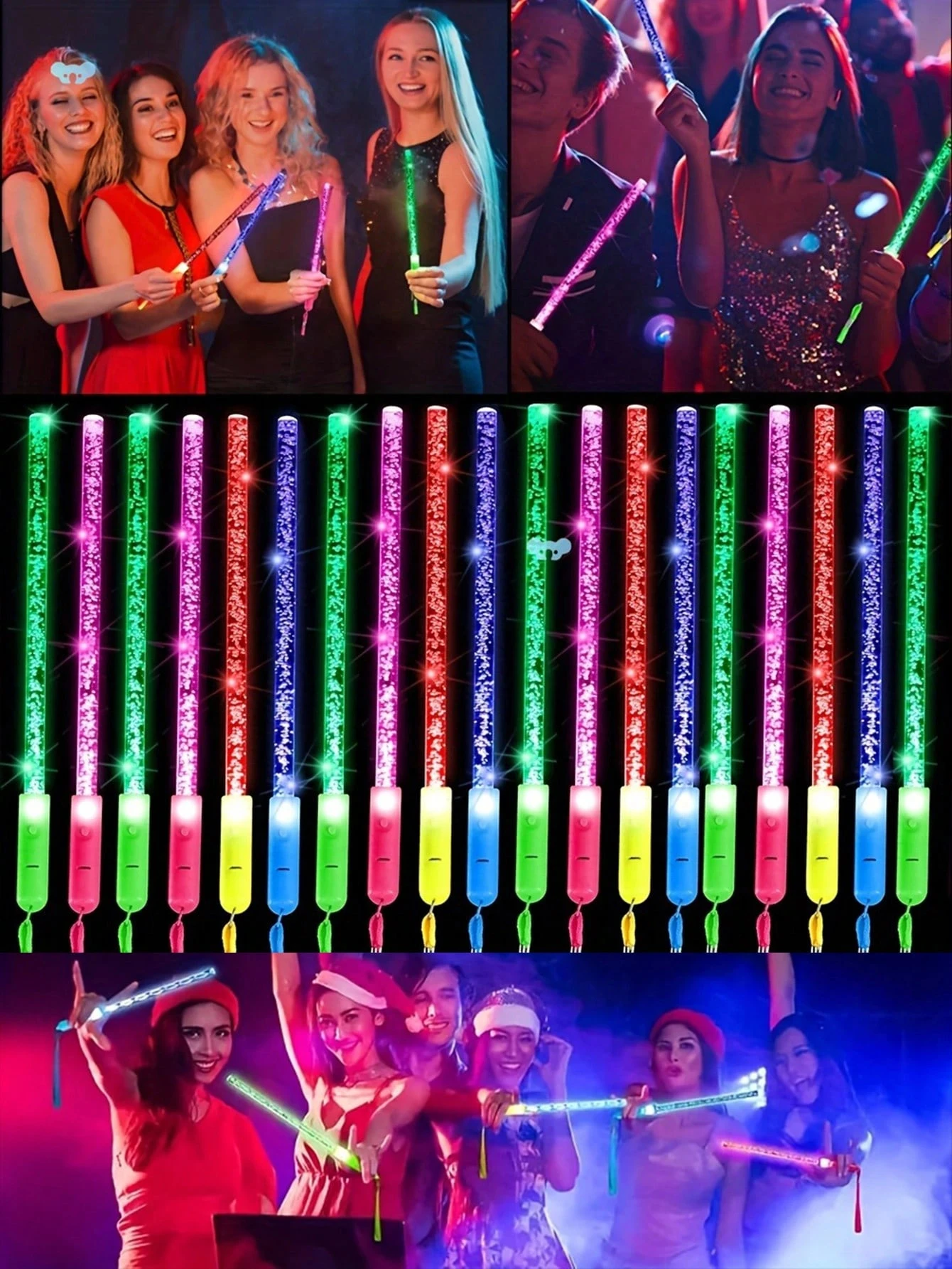 

1pc bubble Wands Glow Wands LED Wand Light Up Fiber Optic Birthday Wedding in Dark Party Concerts Clubs Glow Props