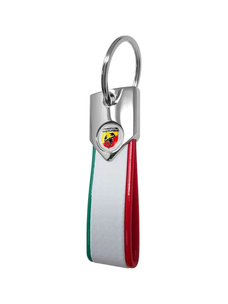 Keychain Abarth official, tricolor Carbon Red Scorpion