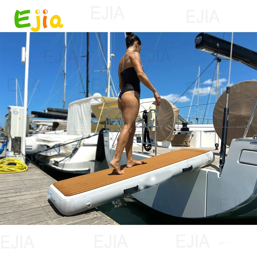 Stock 2m Lightweight Inflatable Gangway Floating Dock Platform Walkway  Inflatable Boat Gangway for Yachts Sailboats  Lake