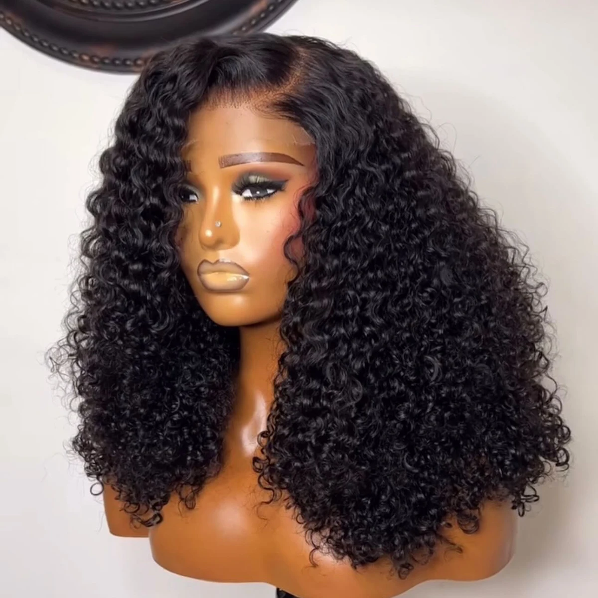 ペルーのナチュラルヘアボブウィッグフロントレースレミーナチュラルカラー密度180-4x4クロージャー13x4