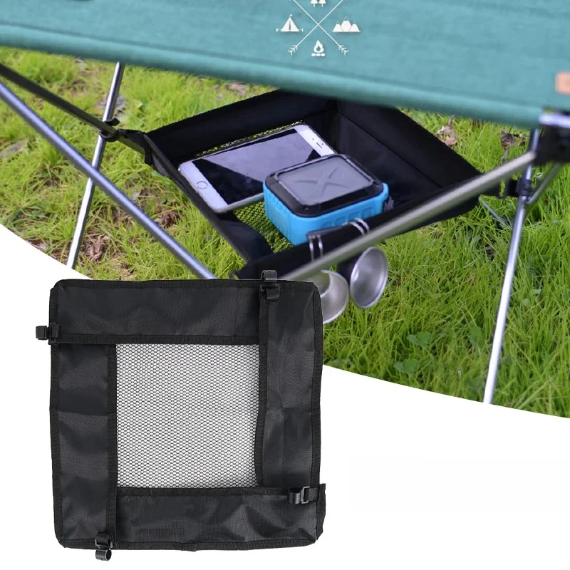 Table de pique-nique pliante portable, panier de rangement, filet de rangement, camping en plein air, table de barbecue, accessoires T1, nouveau