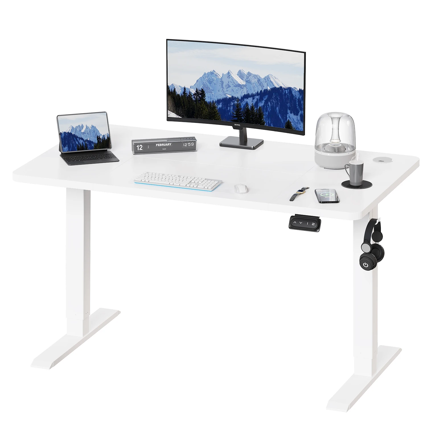 Devoko In hoogte verstelbaar bureau Elektrisch tafelblad 120x60cm In hoogte verstelbare tafel Staand bureau - afbeelding 1
