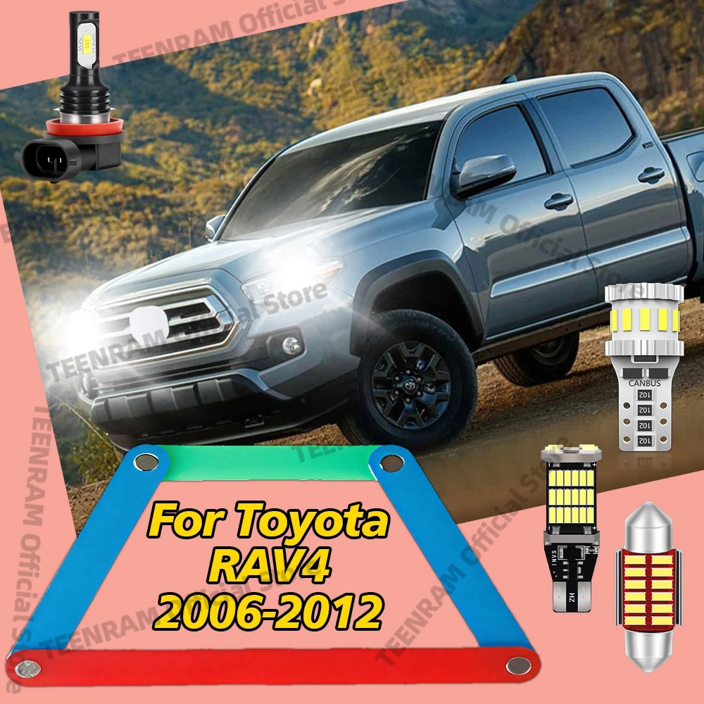 

For Toyota RAV4 2006-2012 - LED Light Bulbs 6000K Fog Lamps Backup Light High Lumens License Plate Dome Bulbs