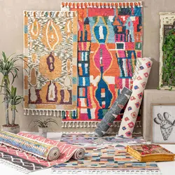 Bohemia Carpets Living Room Nordic Morocco Bedroom Non-Slip Area Rugs Ethnic Tassel Mats Soft Large Home Decor Alfombra