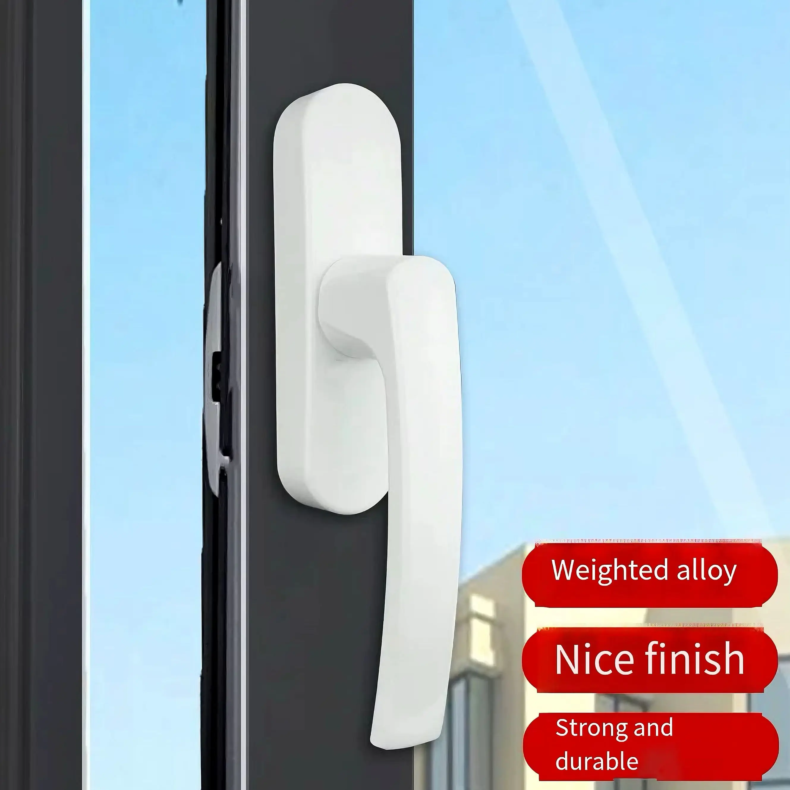 Arched Window Handle for Thermal Break Windows - 2-Point Locking & Single-Direction Operation