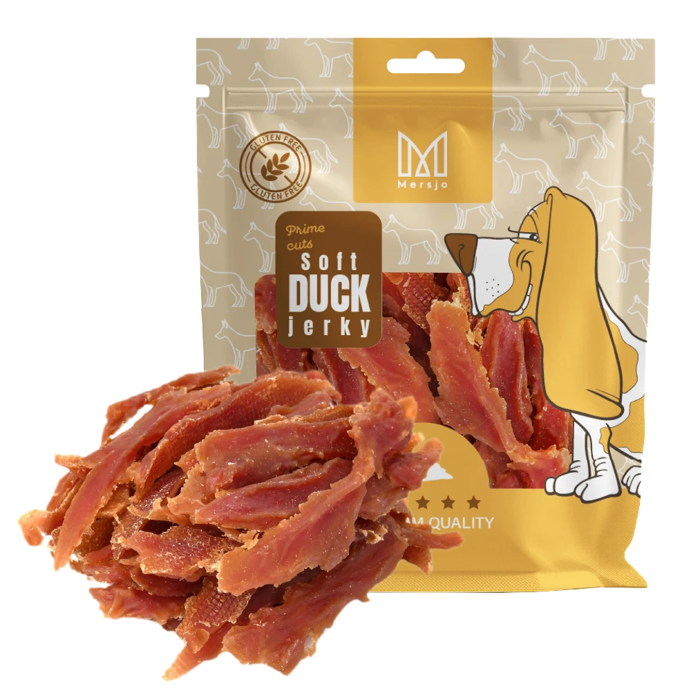 Mersjo-pechera de pato seca para perro, 500g PREMIUM, carne seca Natural, dientes saludables, filete suave